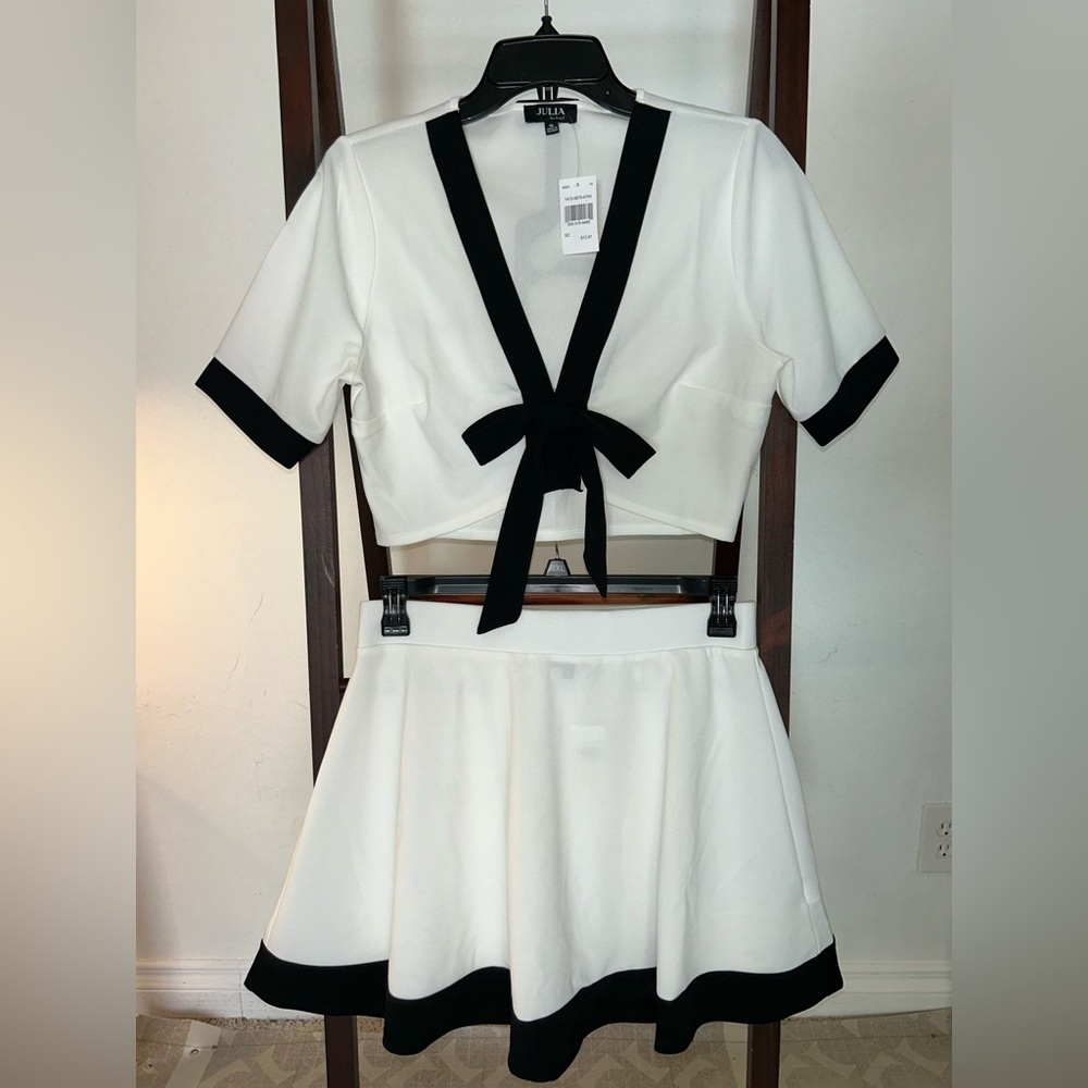 White and Black Two-Piece Set